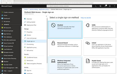 owa.nso|Enable SSO (Single Sign On) to On.